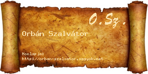 Orbán Szalvátor névjegykártya